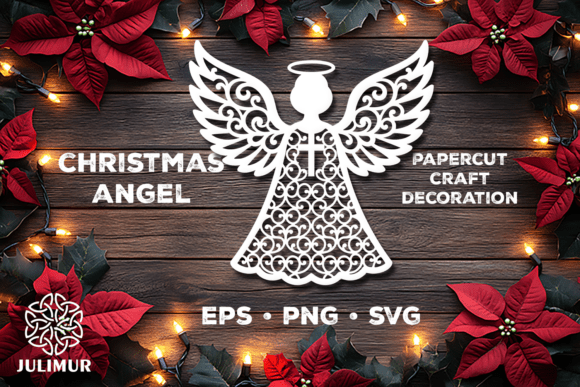 Download Christmas Angel Papercut SVG - Premium Bundle