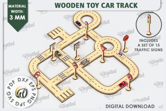 Download Wooden Toy Car Track Laser Cut Design - Laser cut Collection