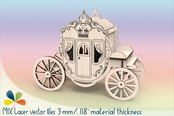 Download Fairy Carriage Gift Box Svg Laser Cut - Laser cut Collection