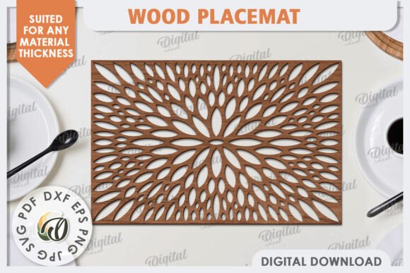 Download Wood Placemat Laser Cut. Home Decor SVG - Laser cut Collection