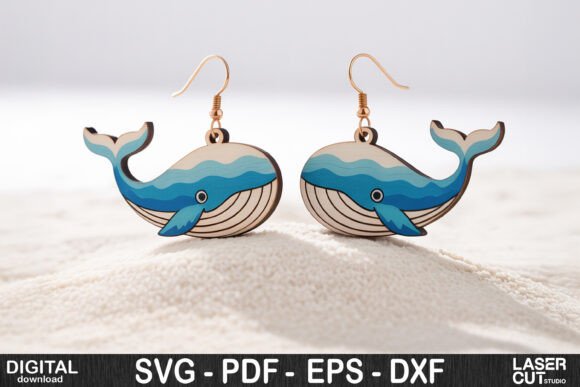 Download Whale Earrings SVG for Laser Cut - Laser cut Collection