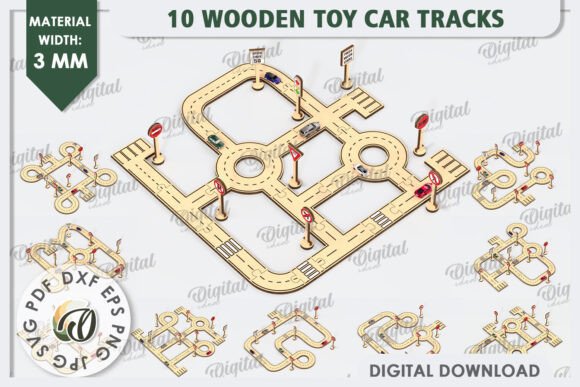 Download Wooden Toy Car Track Laser Cut Bundle - Laser cut Collection