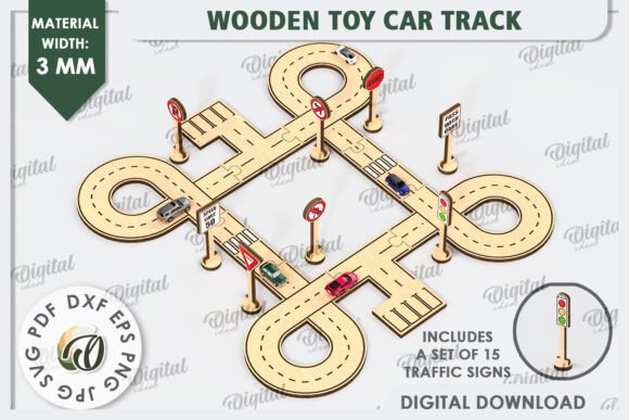 Download Wooden Toy Car Track Laser Cut Design - Laser cut Collection
