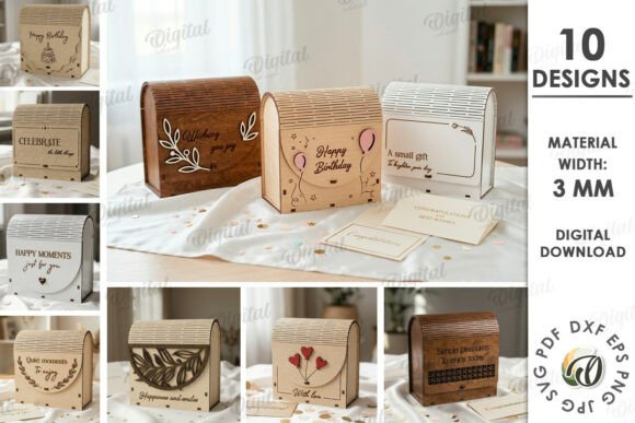 Download 3D Gift Boxes Bundles Laser Cut - Laser cut Collection