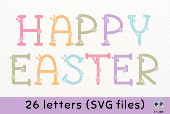 Download Easter Bunny Alphabet Spring Letter Font - Spring Collection