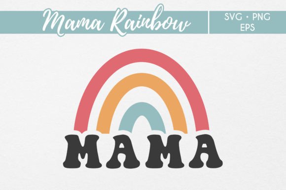 Download Mama Rainbow Trendy SVG for Laser Cut - Laser cut Collection