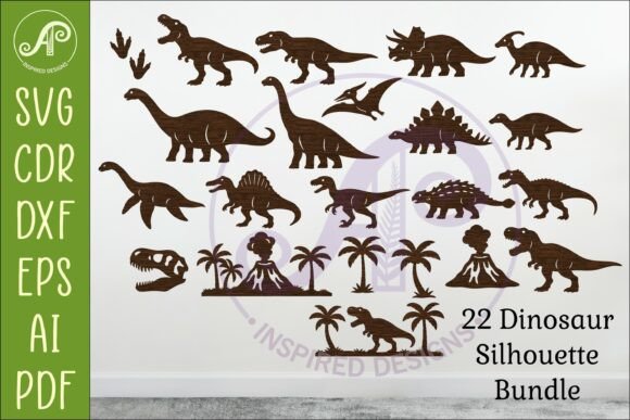 Download Dinosaur SVG Bundle for Laser Cutting - Laser cut Collection