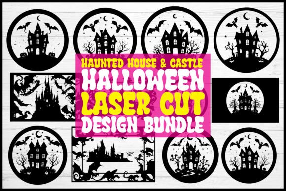 Download House &amp; Castle Halloween Laser Cut - Laser cut Collection