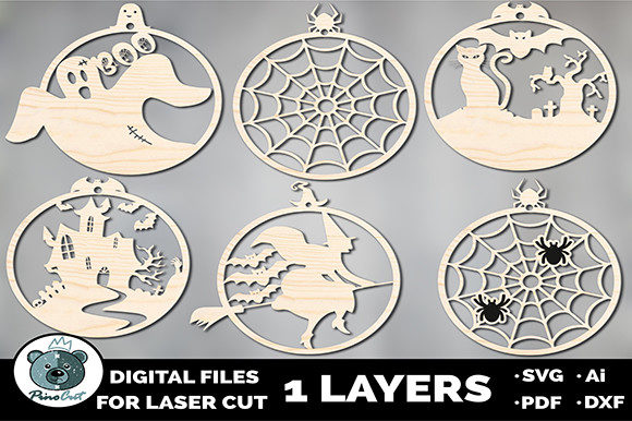 Download Halloween Ornament SVG for Laser Cut - Laser cut Collection