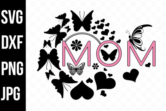 Download Mom, Decorative Butterflies, Hearts - Decorative butterflies Collection