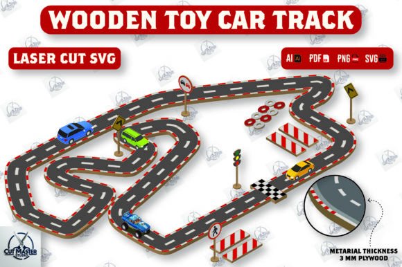 Download Wooden Toy Car Track Laser Cut SVG - Laser cut Collection