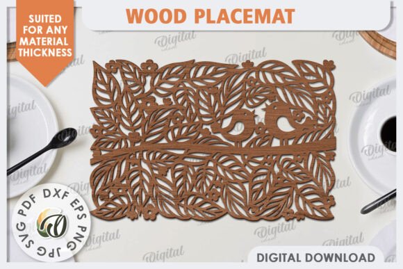 Download Wood Placemat Laser Cut. Home Decor SVG - Laser cut Collection