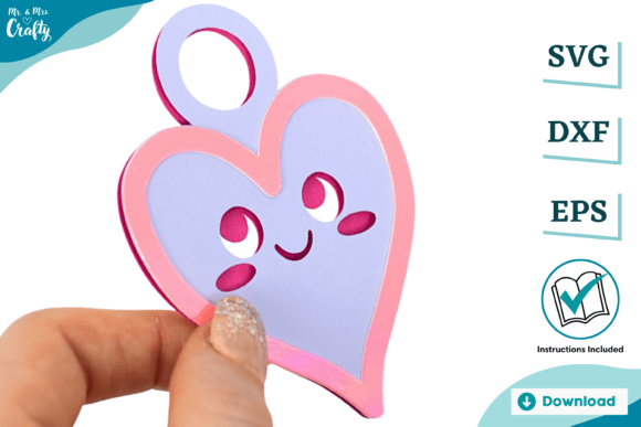 Download Happy Heart Papercraft Decoration - Premium Bundle