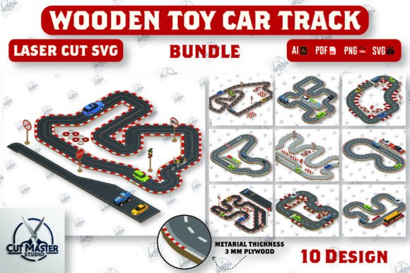 Download Wooden Toy Car Track Laser Cut Bundle - Laser cut Collection