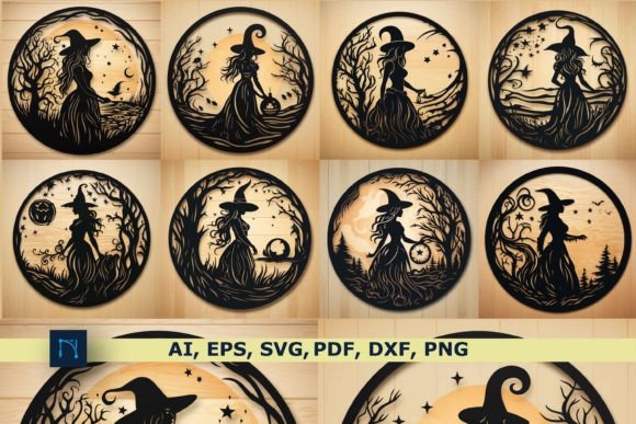 Download Laser Cut Halloween Witch SVG Bundle - Laser cut Collection