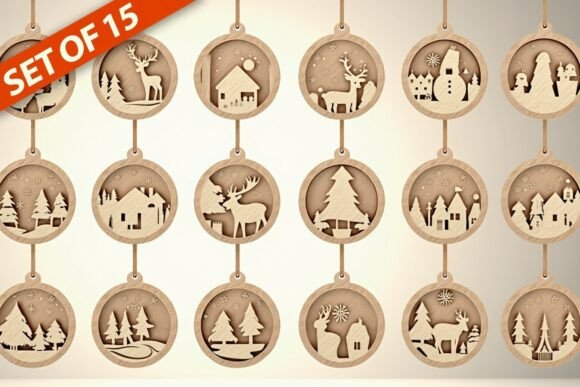Download Christmas Tree Ornament Laser Cut Design - Laser cut Collection
