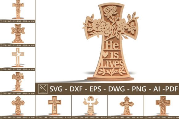 Download 3D Standing Cross SVG for Laser Cut - Laser cut Collection