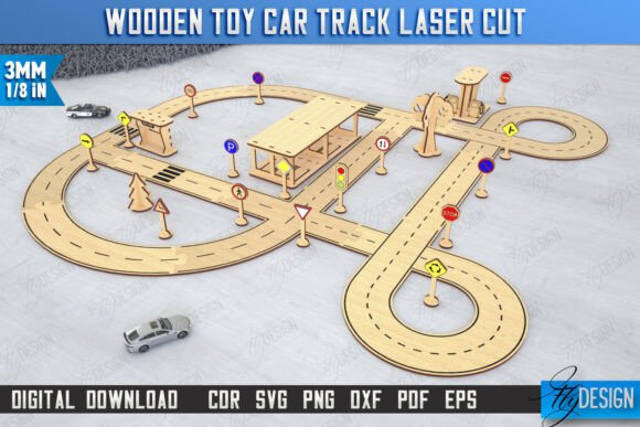 Download Toy Car Track Laser Cut | Road Model|CNC - Laser cut Collection