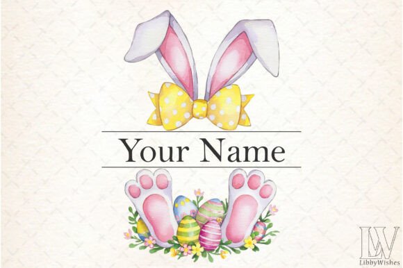 Download Easter Bunny Monogram Png, Rabbit Png - Bunny monogram Collection