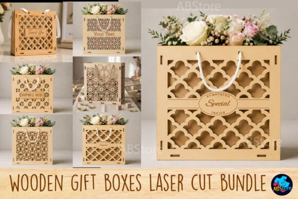 Download Gift Bag Laser Cut Bundle - Laser cut Collection