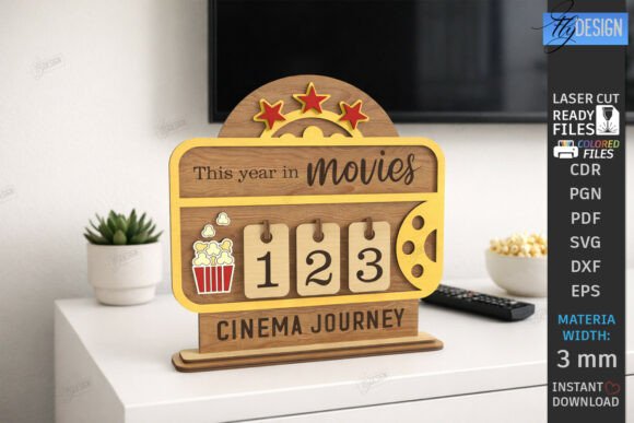 Download Movie Tracker Laser Cut | Home Decor SVG - Laser cut Collection