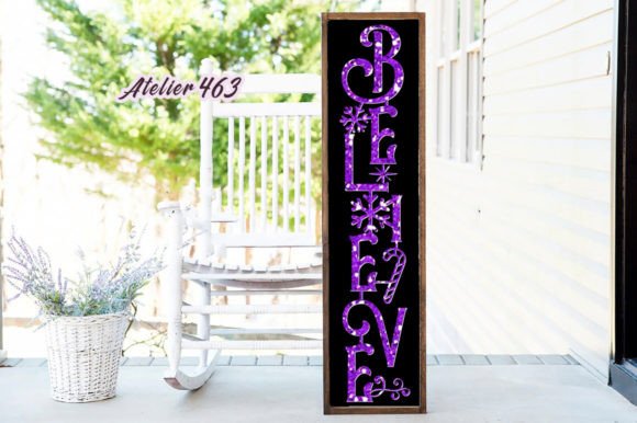 Download Believe Porch Sign Svg for Laser Cut - Laser cut Collection