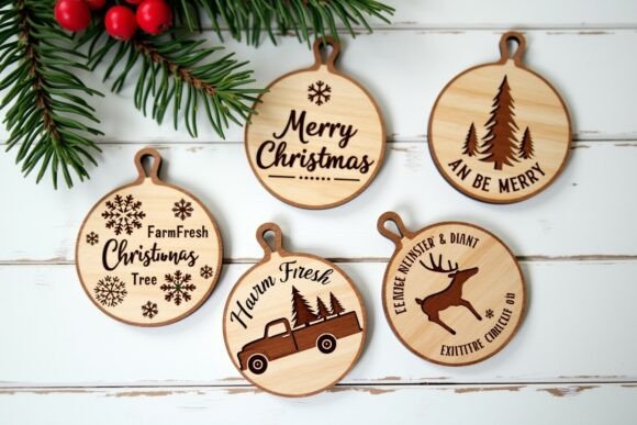 Download Christmas Ornament Laser Cut Design - Laser cut Collection