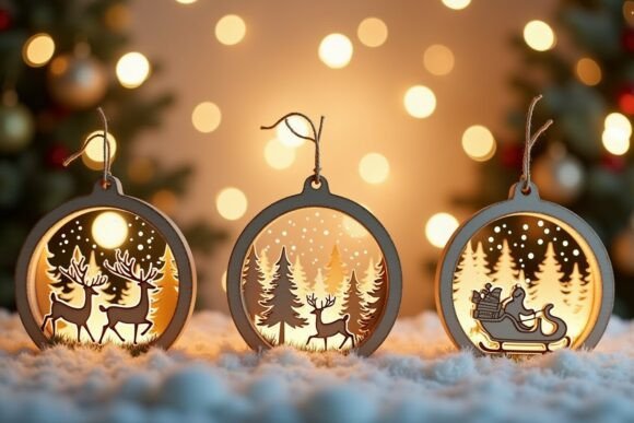 Download Christmas Tree Ornament Laser Cut Design - Laser cut Collection