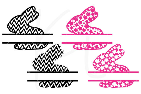 Download Split Bunny Monogram Frames - Bunny monogram Collection
