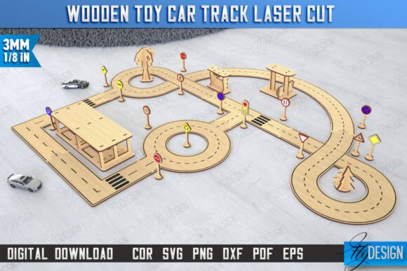 Download Toy Car Track Laser Cut | Road Model|CNC - Laser cut Collection