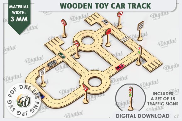 Download Wooden Toy Car Track Laser Cut Design - Laser cut Collection